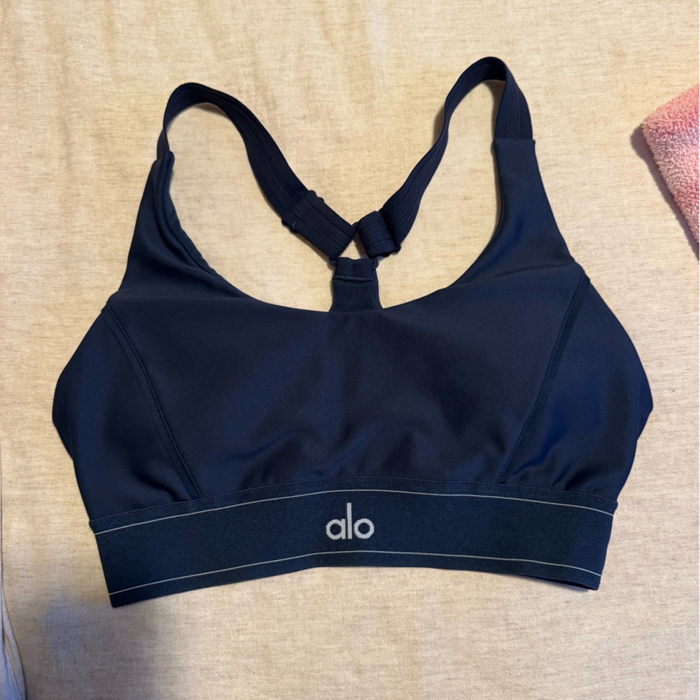 ALO Yoga Deep Blue Racerback Bra